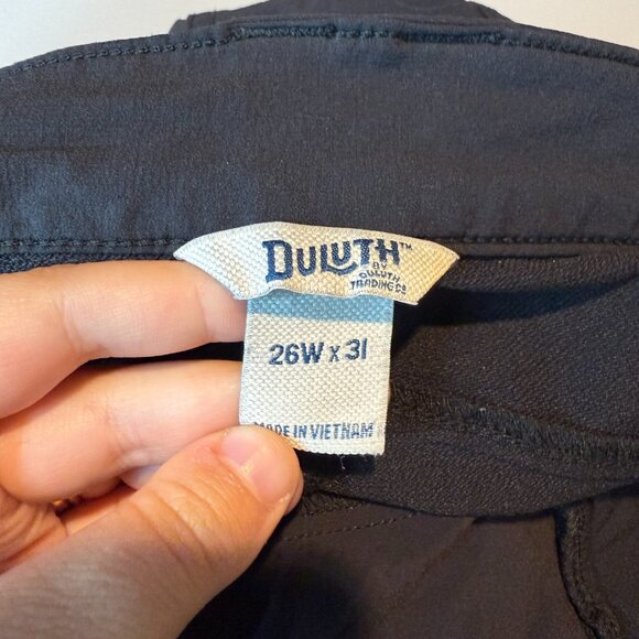 Duluth Trading Women 26W Flexpedition Pants Bootcut Solid Black Multiple Pockets - Picture 4 of 11